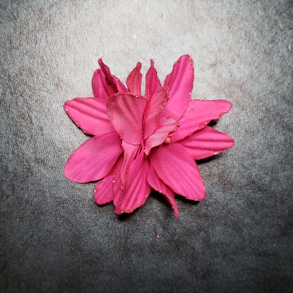 Pink Flower Hair Clip
